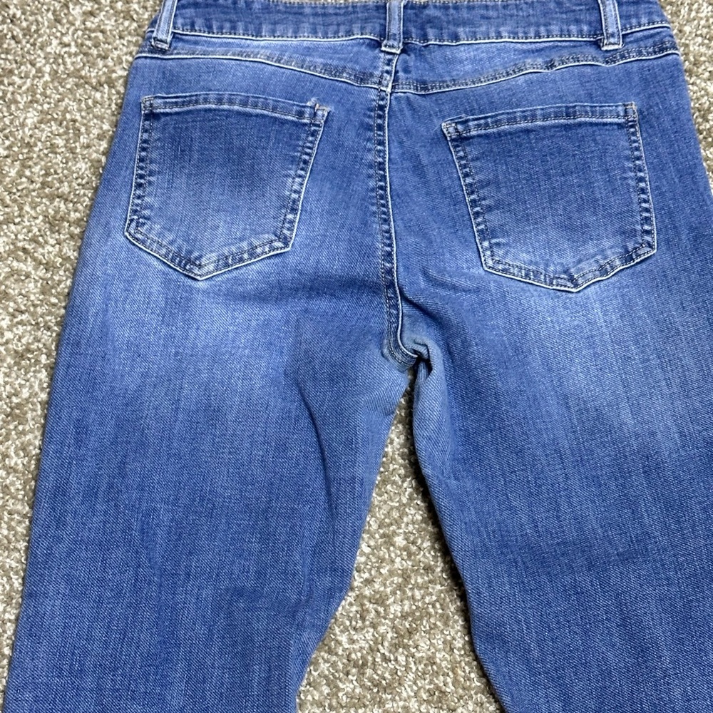 D. Jeans Exposed Button-Fly Denim Jeans Blue High-Rise Women’s Size 8 - Picture 10 of 12